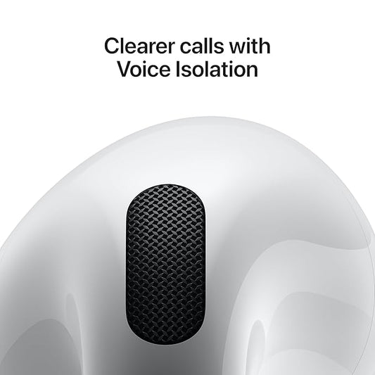 Jedix AirPods 4 Wireless Earbuds, Bluetooth Headphones, Personalised Spatial Audio, Sweat and Water Resistant, USB-C Charging Case, Up to 30 Hours of Battery Life, Effortless Setup for iPhone