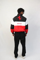 Tri Colour Ferrari F1 Jacket – Retro Racing Edition
