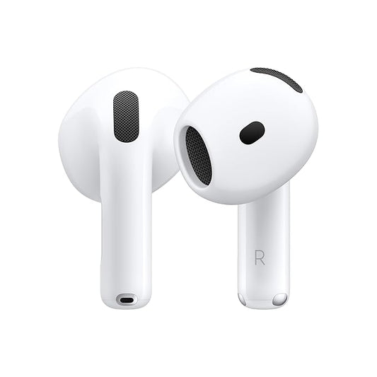 Jedix AirPods 4 Wireless Earbuds, Bluetooth Headphones, Personalised Spatial Audio, Sweat and Water Resistant, USB-C Charging Case, Up to 30 Hours of Battery Life, Effortless Setup for iPhone