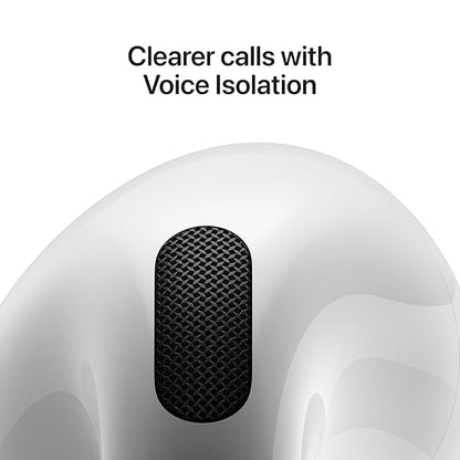 Jedix AirPods 4 Wireless Earbuds, Bluetooth Headphones, Personalised Spatial Audio, Sweat and Water Resistant, USB-C Charging Case, Up to 30 Hours of Battery Life, Effortless Setup for iPhone