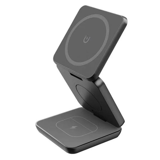 JEDIX 3in 1 Magnetic Foldable Folding Wireless Charger fast Charging Station For iphone Smart Watch 3-in-1 Travel power Adapter