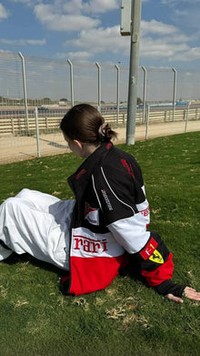 JEDIX Inspired by Ferrari F1 Oversized Racing Jacket – Premium Motorsport Streetwear Windbreaker (Copy)