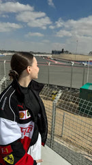 JEDIX Inspired by Ferrari F1 Oversized Racing Jacket – Premium Motorsport Streetwear Windbreaker (Copy)