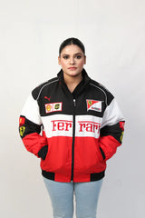 Tri Colour Ferrari F1 Jacket – Retro Racing Edition