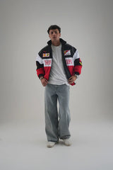 Ferrari F1 Embroidered Jacket – Triple Logo Racing Edition