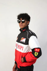 Tri Colour Ferrari F1 Jacket – Retro Racing Edition