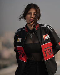 Black Ferrari F1 Racing Jacket – High Definition Print (Unisex)