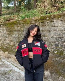 JEDIX Inspired by Ferrari F1 Oversized Racing Jacket – Premium Motorsport Streetwear Windbreaker