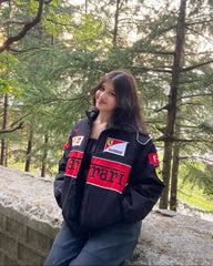JEDIX Inspired by Ferrari F1 Oversized Racing Jacket – Premium Motorsport Streetwear Windbreaker
